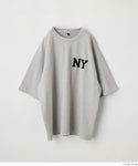 セール★1990円→1490円 Tシャツ メンズ ヘビーウェイト ワッペン ロゴ 英字 ビックシルエット オーバーシルエット クルーネック 刺繍 半袖 無地 メール便不可 23ss coca コカ▼