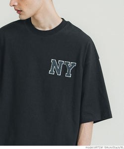 セール★1990円→1490円 Tシャツ メンズ ヘビーウェイト ワッペン ロゴ 英字 ビックシルエット オーバーシルエット クルーネック 刺繍 半袖 無地 メール便不可 23ss coca コカ▼