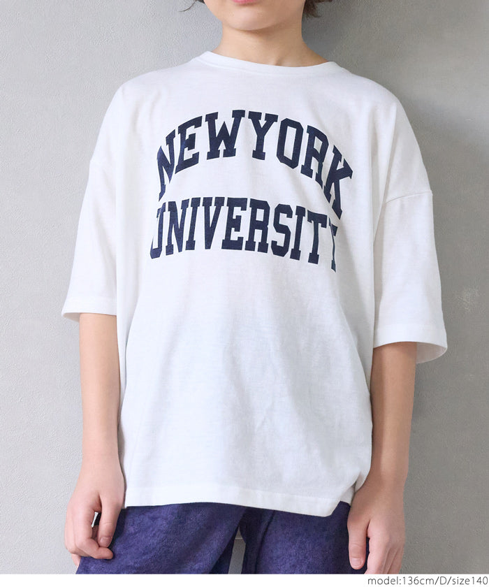 セール★790円→550円 キッズ 110-140 ロゴTシャツ 英字 半袖 プルオーバー ビックシルエット 男女兼用 親子お揃い 子供服 メール便可 coca コカ