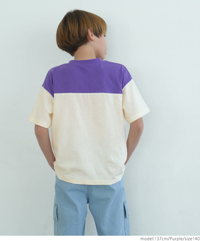 【アウトレット返品交換不可】キッズ 110-140 Tシャツ ナンバリング クルーネック ミディ丈 半袖 男の子 キッズオリジナル 子供服 メール便可 coca