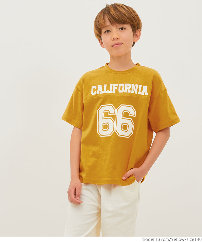 キッズ 110-140 Tシャツ ナンバリング プリント 半袖 カットソー ロゴ クルーネック プチプラ キッズオリジナル 子供服 メール便可 coca コカ