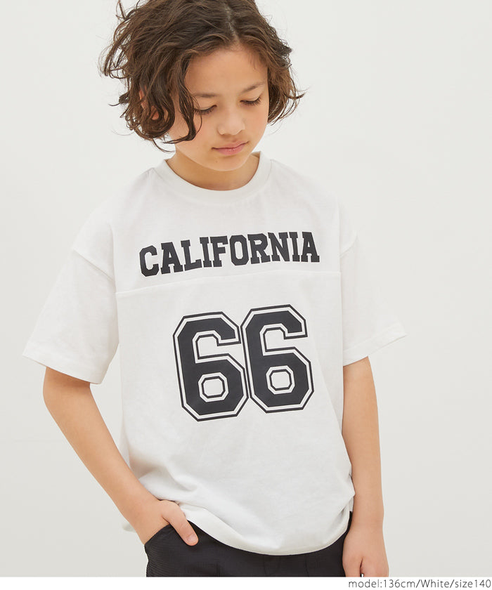 キッズ 110-140 Tシャツ ナンバリング プリント 半袖 カットソー ロゴ クルーネック プチプラ キッズオリジナル 子供服 メール便可 coca コカ