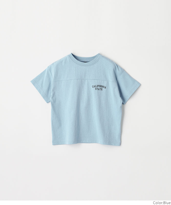 キッズ 120-150 Tシャツ プリント ロゴ 英字 バックプリント 半袖 コットン クルーネック 男の子 キッズオリジナル 子供服 メール便可 coca コカ