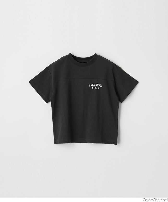 キッズ 120-150 Tシャツ プリント ロゴ 英字 バックプリント 半袖 コットン クルーネック 男の子 キッズオリジナル 子供服 メール便可 coca コカ