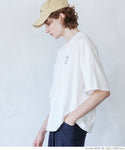 Tシャツ メンズ カットソー 半袖 刺繍 ワンポイント プルオーバー ミディアム丈 伸縮性 メール便不可 24ss coca コカ