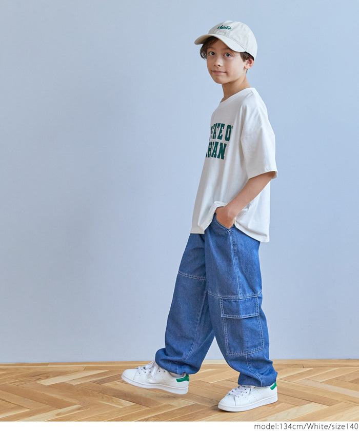 キッズ 120-150 Tシャツ コットン プリント 半袖 カットソー ロゴ クルーネック プチプラ 男の子 キッズオリジナル 子供服 メール便可 coca コカ