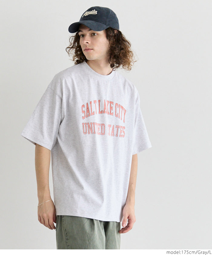 WEB限定セール ☆1490円→890円アーチロゴプリントT メンズ メール便