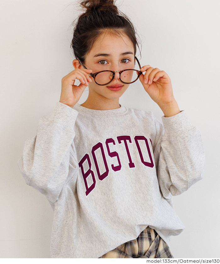 親子お揃いTースウェット ワッペンビッグシルエット キッズ メール便