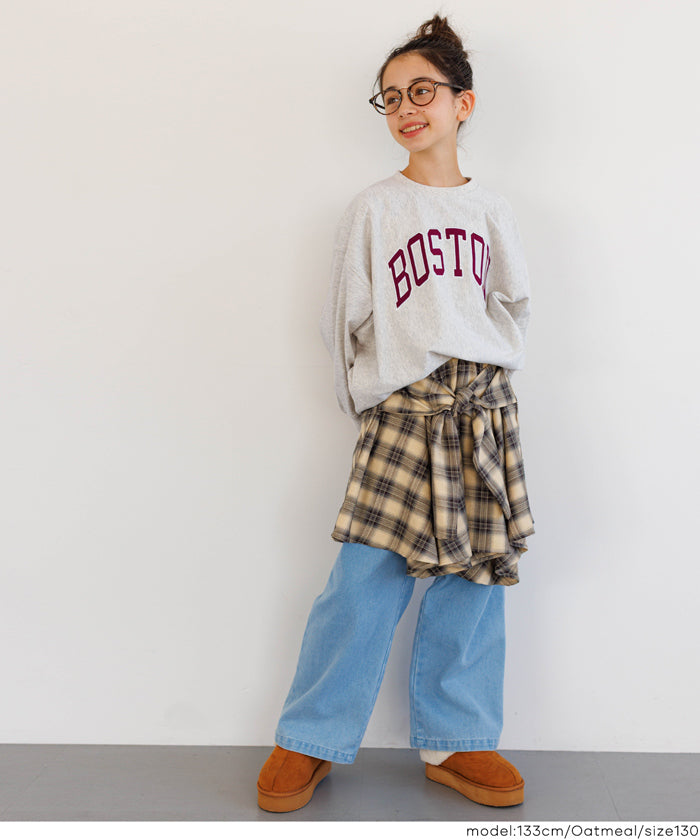 Ｔ&Ｍ　（親子共同出品） 親子お揃いTースウェット ワッペンビッグシルエット キッズ