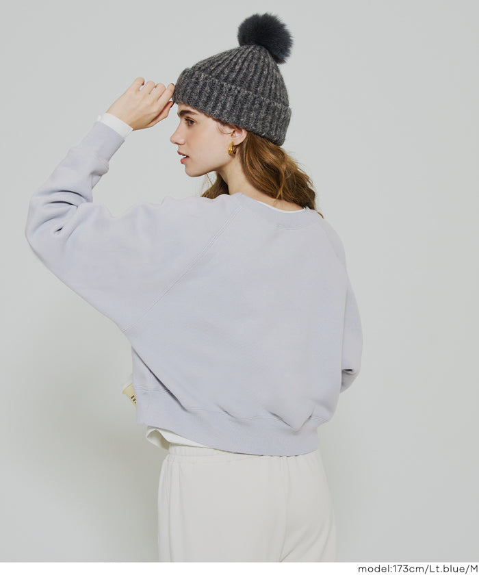 セール☆2490円→990円 ラグランクロップドスウェット レディース