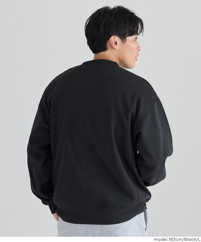 裏起毛ベアイラストプリントトレーナー メンズ レディース メール便