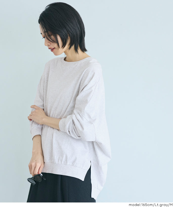 TースウェットビッグシルエットロングTシャツ レディース メール