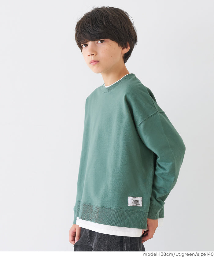 レイヤードスウェットトップス キッズ メール便不可 – coca公式