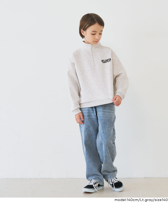 ソフトスウェットハーフジップトップス キッズ メール便不可 – coca