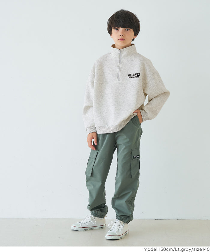 BlackFridayセール☆ ソフトスウェットハーフジップトップス キッズ