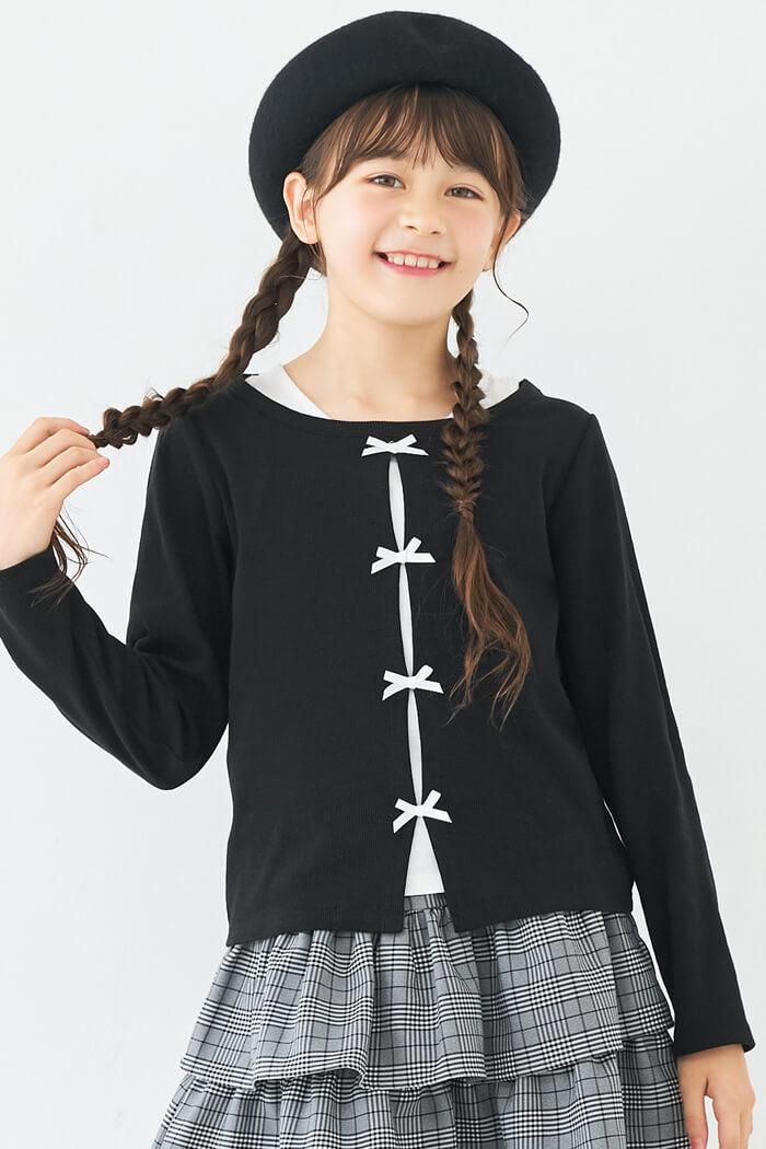 リブカーデレイヤード長袖Tシャツ キッズ メール便不可 – coca公式ストア