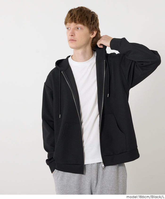 ベーシックソフトジャージーBIG ZIPパーカー メンズ レディース