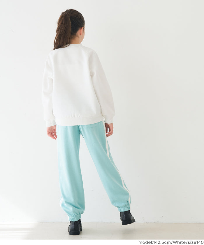 セール☆1490円→990円 親子お揃い裏起毛ラグランロゴスウェット