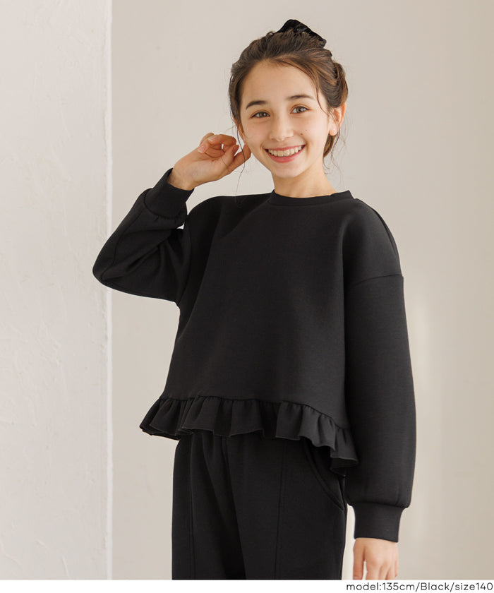 OS7218■ENFOLD エンフォルド■フリル装飾スウェット　トップス OS7218□ENFOLD エンフォルド□フリル装飾スウェット トップス