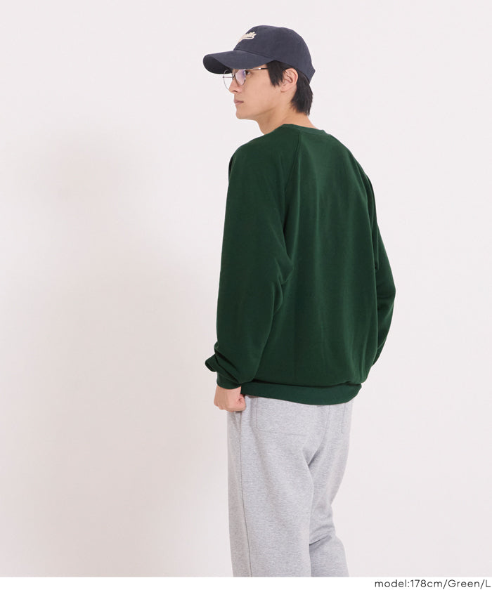 セール☆1990円→1490円 EAZY TEX ポリエステル裏毛ベーシックラグラン
