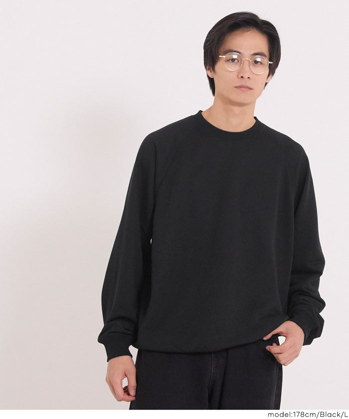 セール☆1990円→1490円 EAZY TEX ポリエステル裏毛ベーシックラグラン