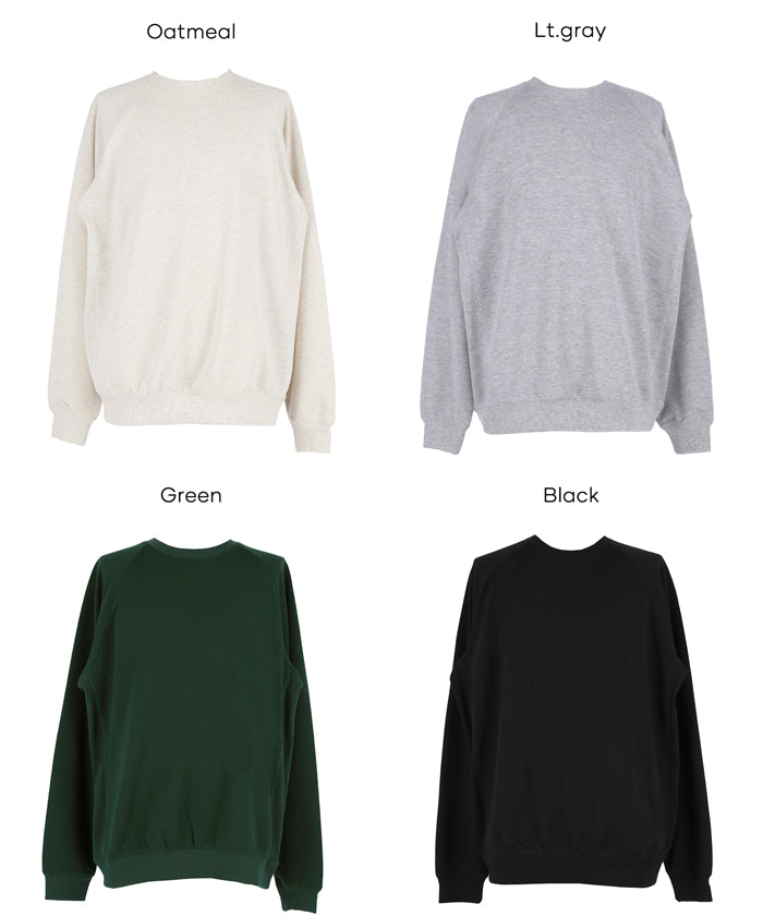 セール☆1990円→1490円 EAZY TEX ポリエステル裏毛ベーシックラグラン