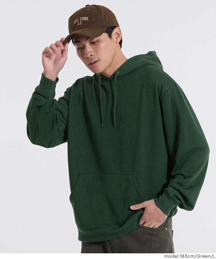 EAZY TEX ポリエステル裏毛ベーシックプルパーカー メンズ レディース