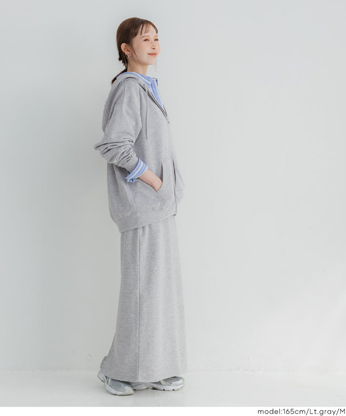 セール☆2490円→1990円 EAZY TEX ポリエステル裏毛ベーシックZIP