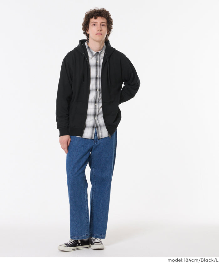 セール☆2490円→1990円 EAZY TEX ポリエステル裏毛ベーシックZIP