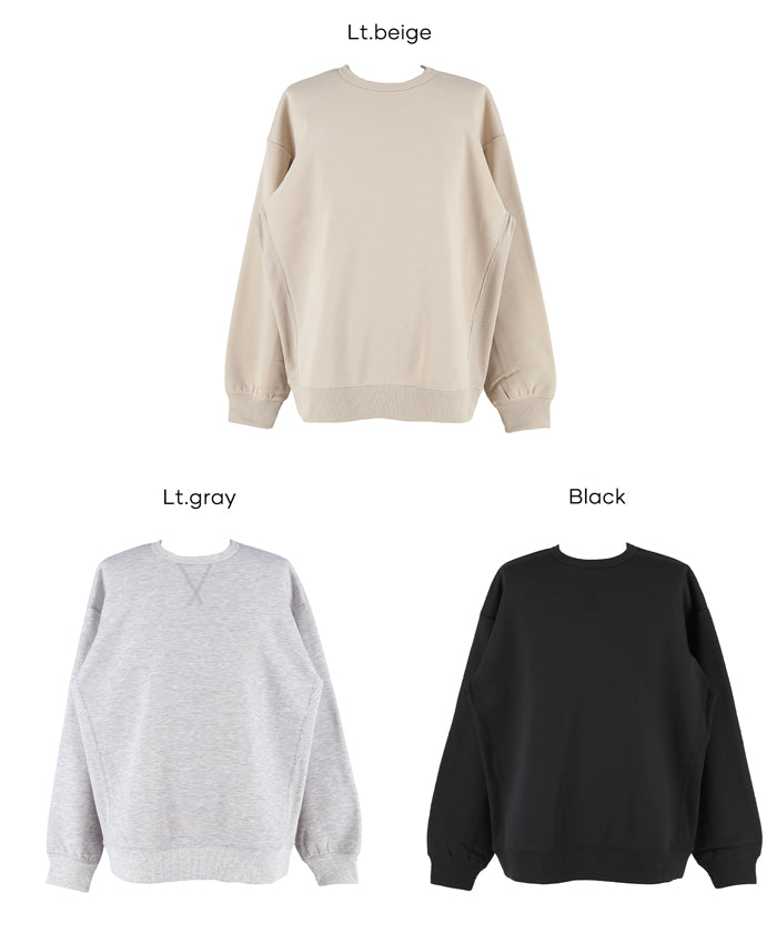 セール☆1690円→1490円 ポリエステル裏起毛ベーシックトレーナー
