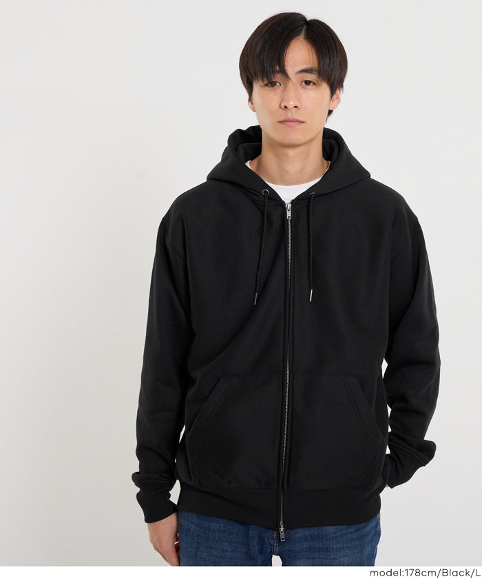 ポリエステル裏起毛ベーシックZIPパーカー メンズ レディース メール便