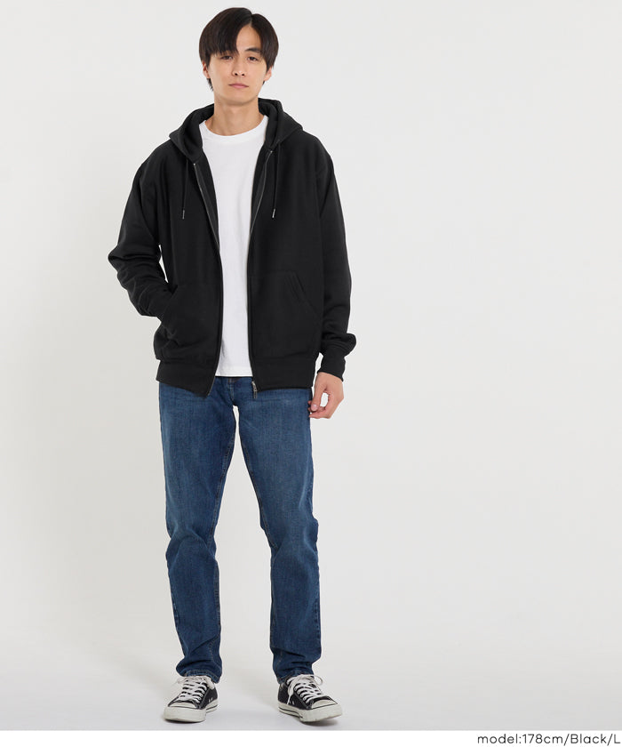 セール☆2490円→1990円 ポリエステル裏起毛ベーシックZIPパーカー