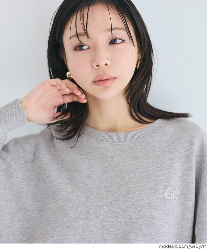 セール☆2990円→2490円 裏毛ロゴクロップドスウェット レディース
