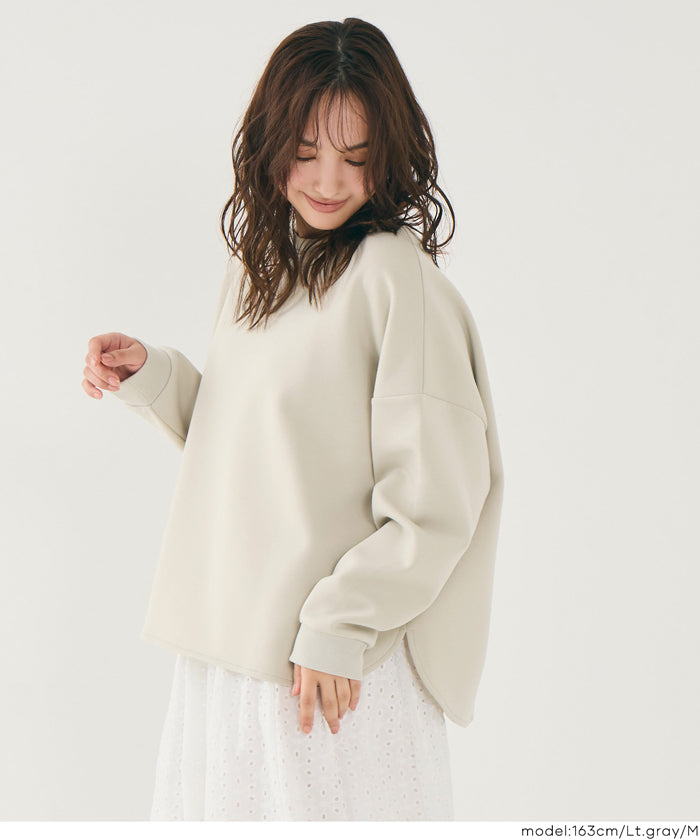 ソフトスウェット裾スリットプルオーパー レディース メール便不可