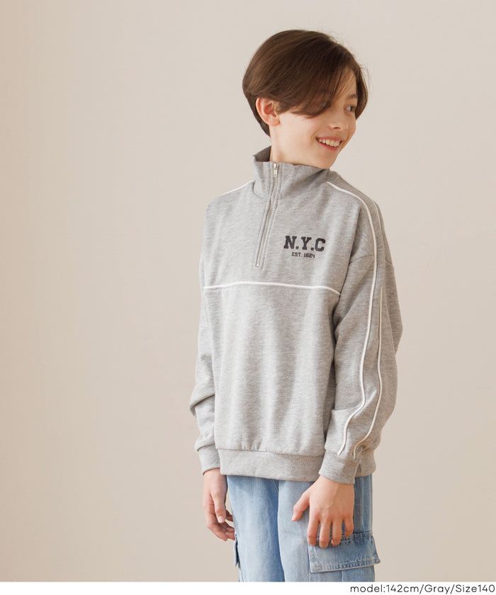 ハーフジップラインスウェットトップス キッズ メール便不可 – coca
