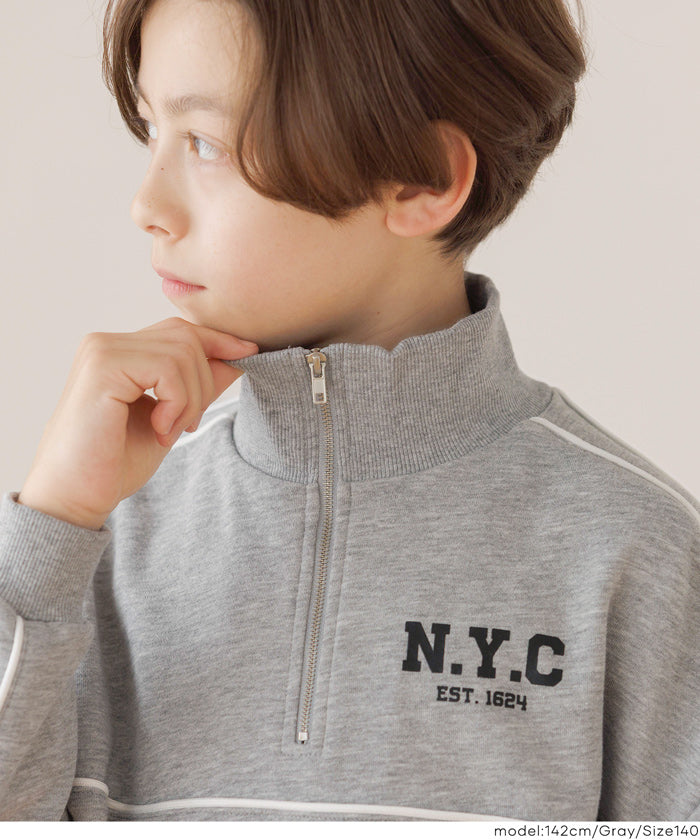 ハーフジップラインスウェットトップス キッズ メール便不可 – coca