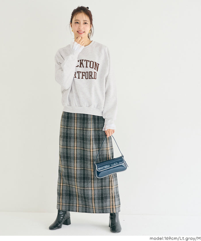 歳末セール☆ 裏起毛ラグランロゴスウェット レディース メール便不可