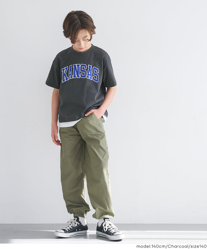セール☆1290円→590円ワッペン刺繍レイヤードTシャツ キッズ メール便