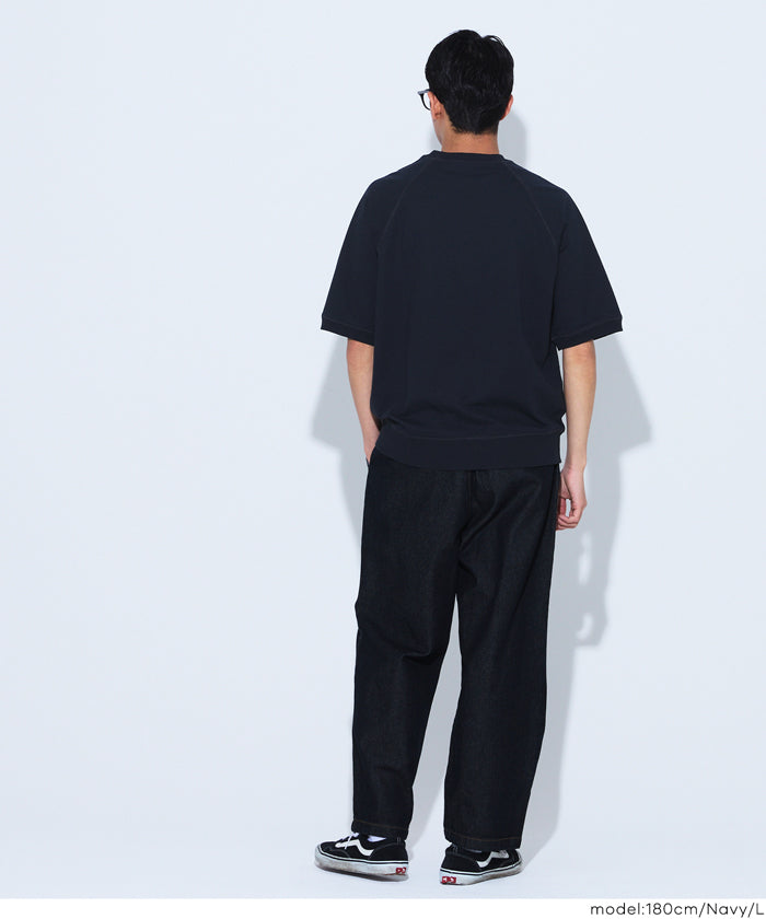 WEB限定セール☆ インレイ裏毛スウェットプリントトップス メンズ