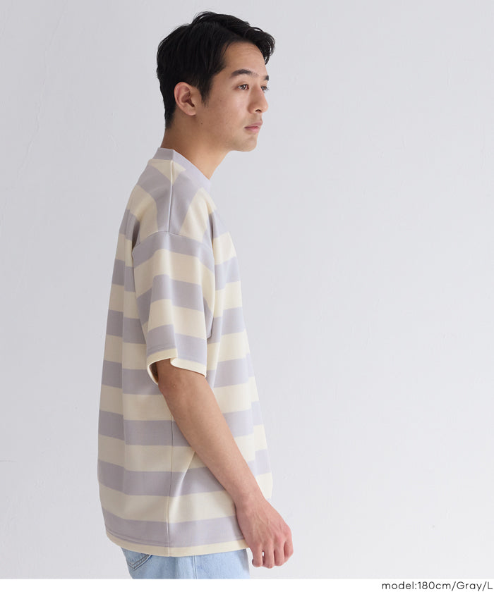 セール ☆1690円→1290円 鹿の子ボーダーTシャツ メンズ メール便不可