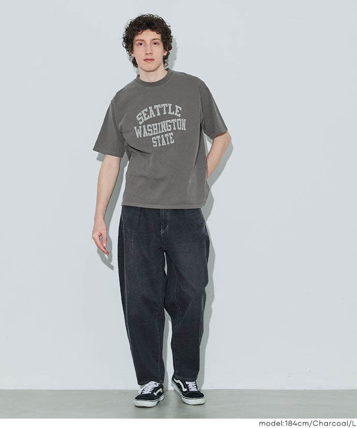 ピグメント風プリント半袖Tシャツ メンズ メール便不可 – coca公式ストア