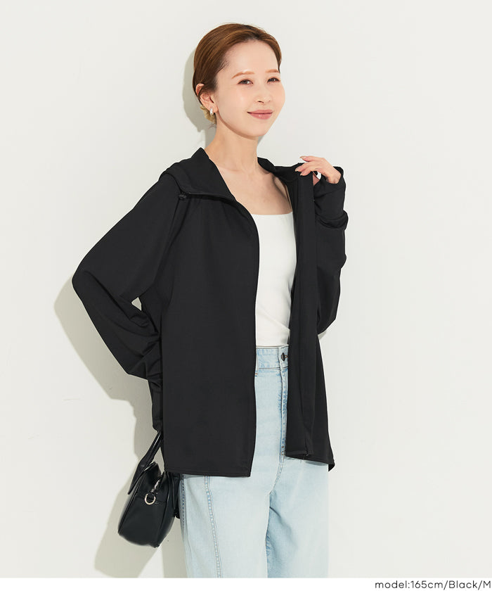 UVカットバックギャザーパーカー レディース メール便不可【田中里奈様