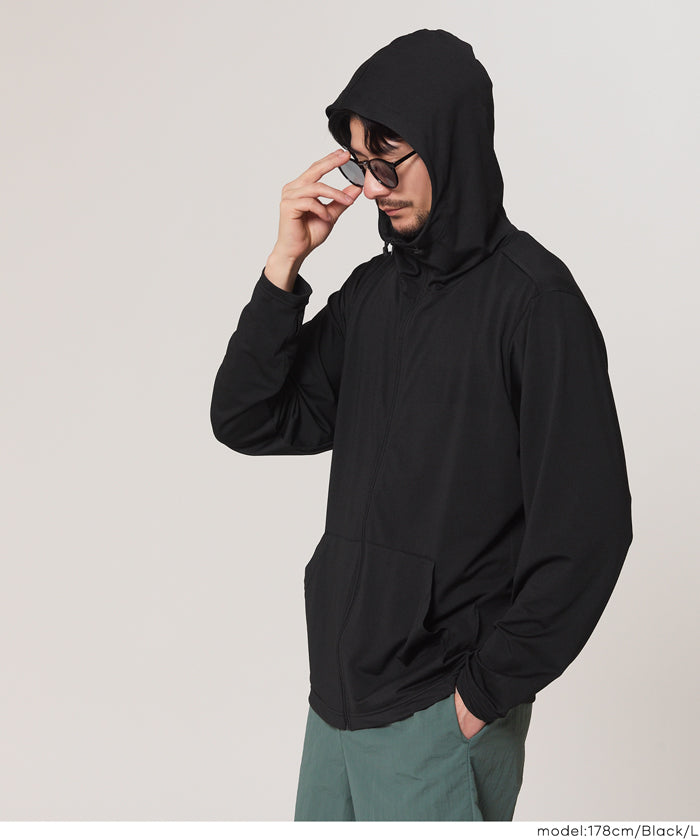 elu.uvカットパーカー　ブラック　新品 elu.uvカットパーカー ブラック 新品 UVカットパーカー ブラック