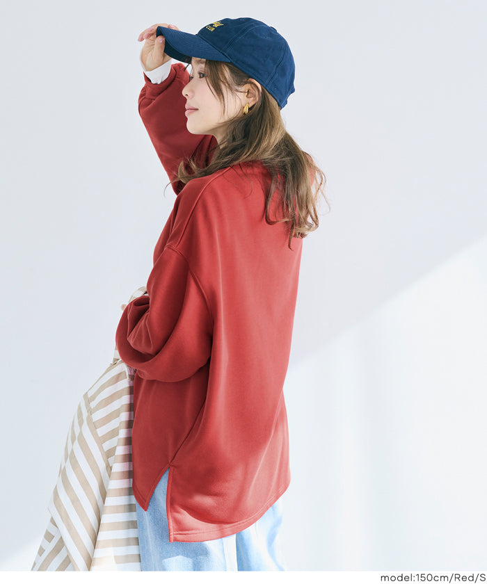 セール☆1990円→1690円 裏毛ワイドスリットスウェット レディース