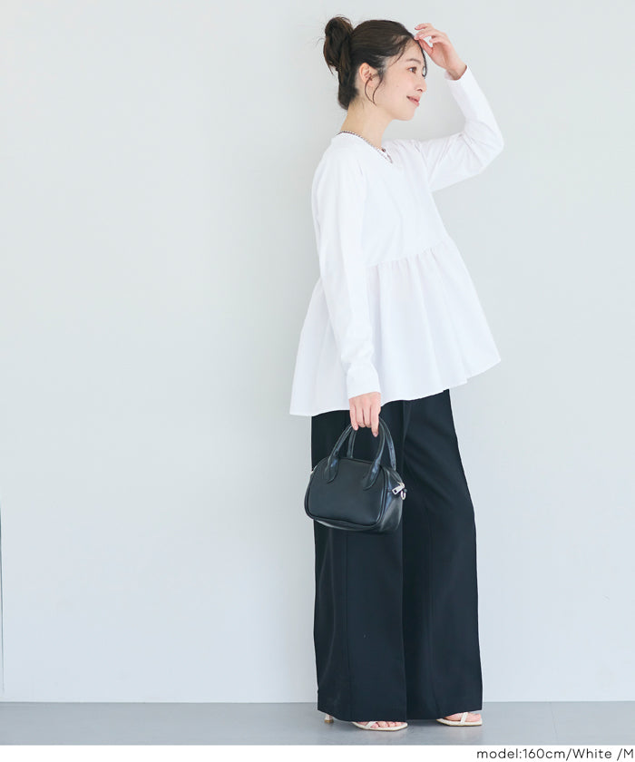 異素材切り替え長袖Tシャツ レディース メール便不可 – coca公式ストア