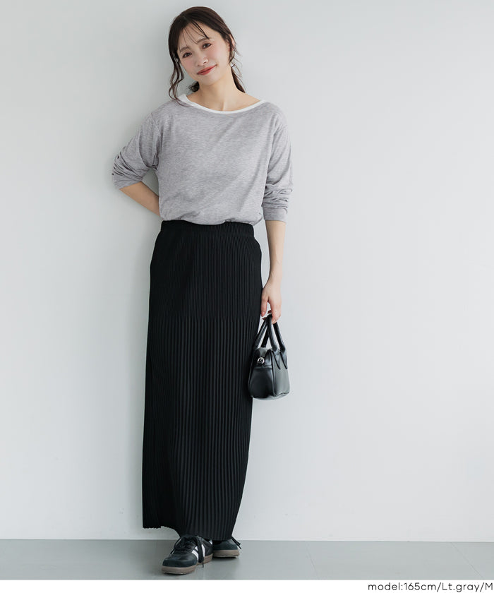 セール☆1290円→550円 ワンショルダーシアー長袖Tシャツ レディース