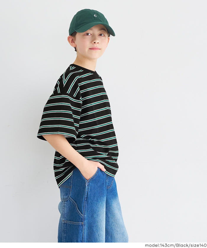 セール☆1290円→990円 マルチボーダービッグTシャツ キッズ メール便