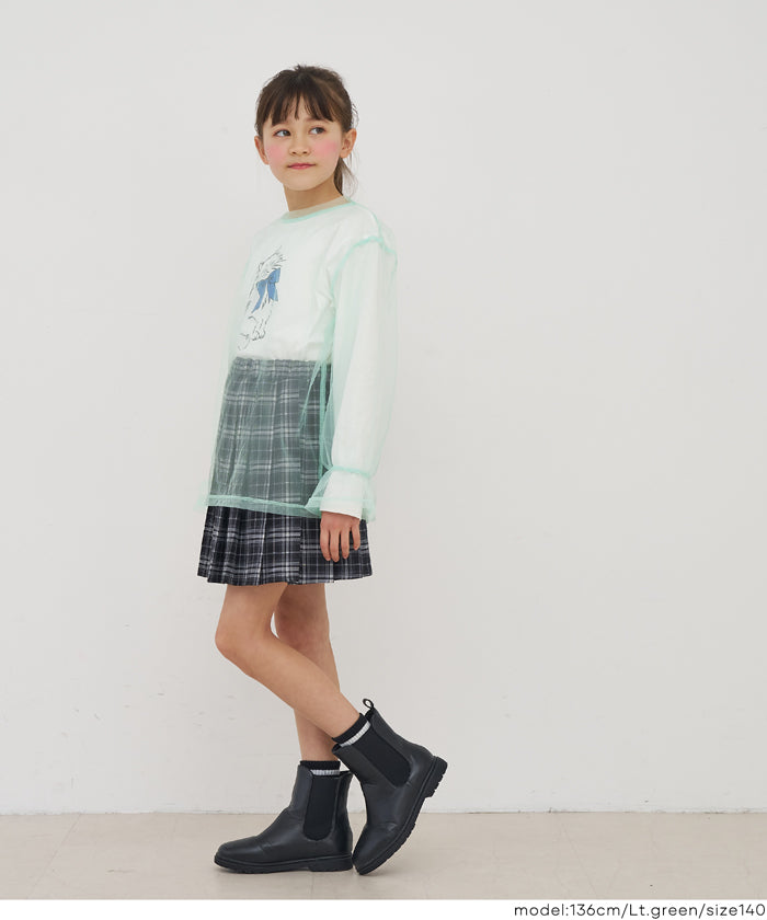 セール☆1690円→1290円チュールトップス＆長袖Tシャツ 2枚セット