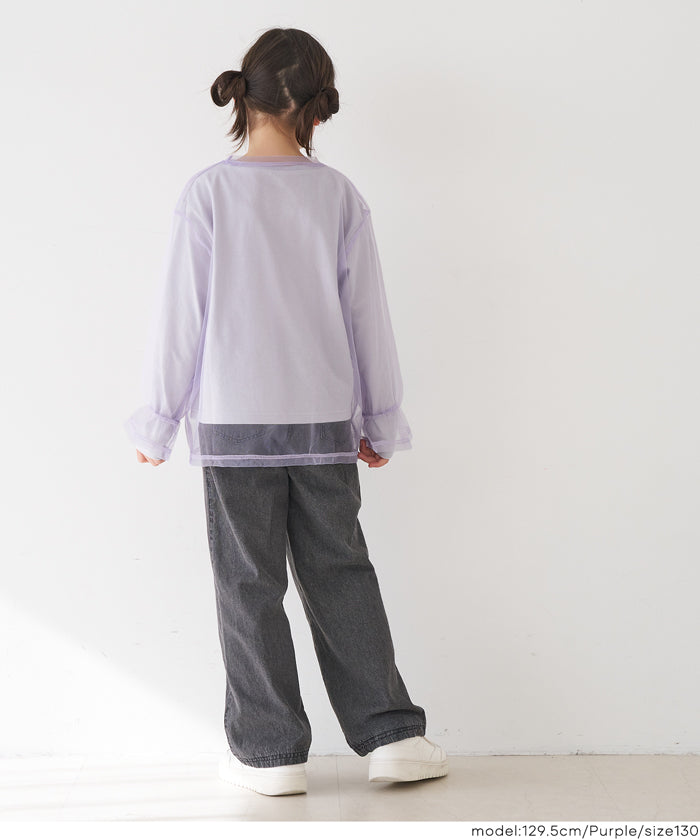 セール☆1690円→550円チュールトップス＆長袖Tシャツ 2枚セット