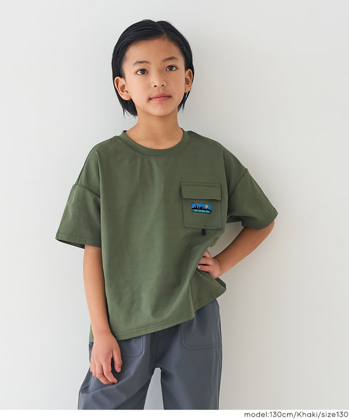 セール☆990円→790円 ネームストレッチ半袖Tシャツ キッズ メール便